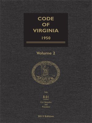 cover image of Code of Virginia